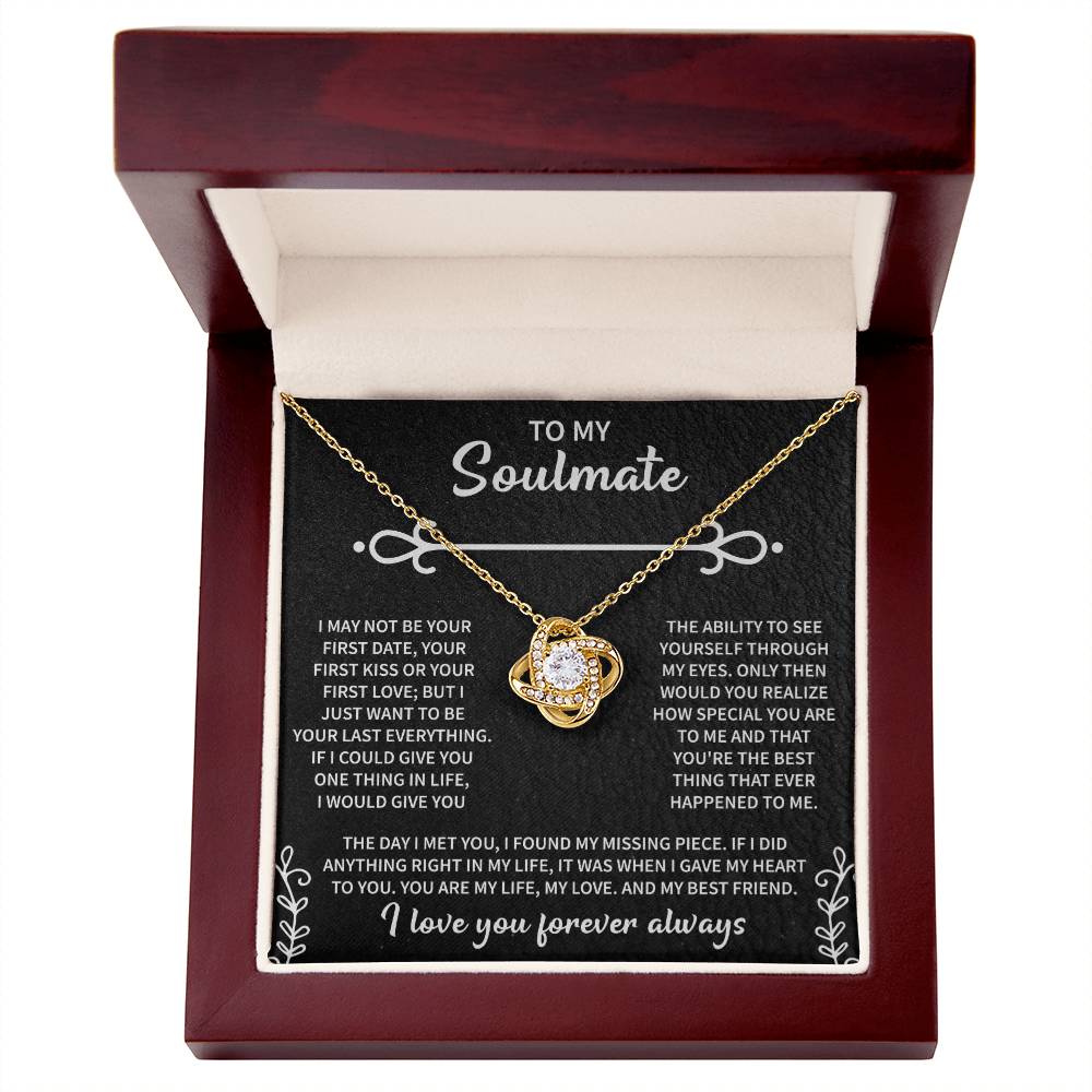To My Soulmate Necklace, Soul Mate Necklace For Women, Beautiful Soulmates Jewelry For Her, Wedding Anniversary - Beauty Belliss